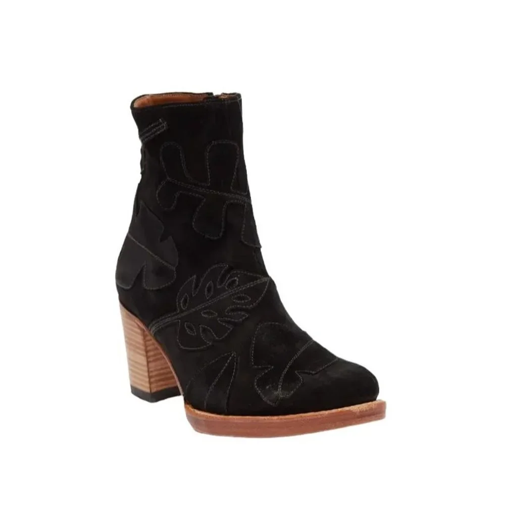 ๐ SYLVEN New York Black Suede Ankle Boots Booties 5.5 - Picture 2 of 11